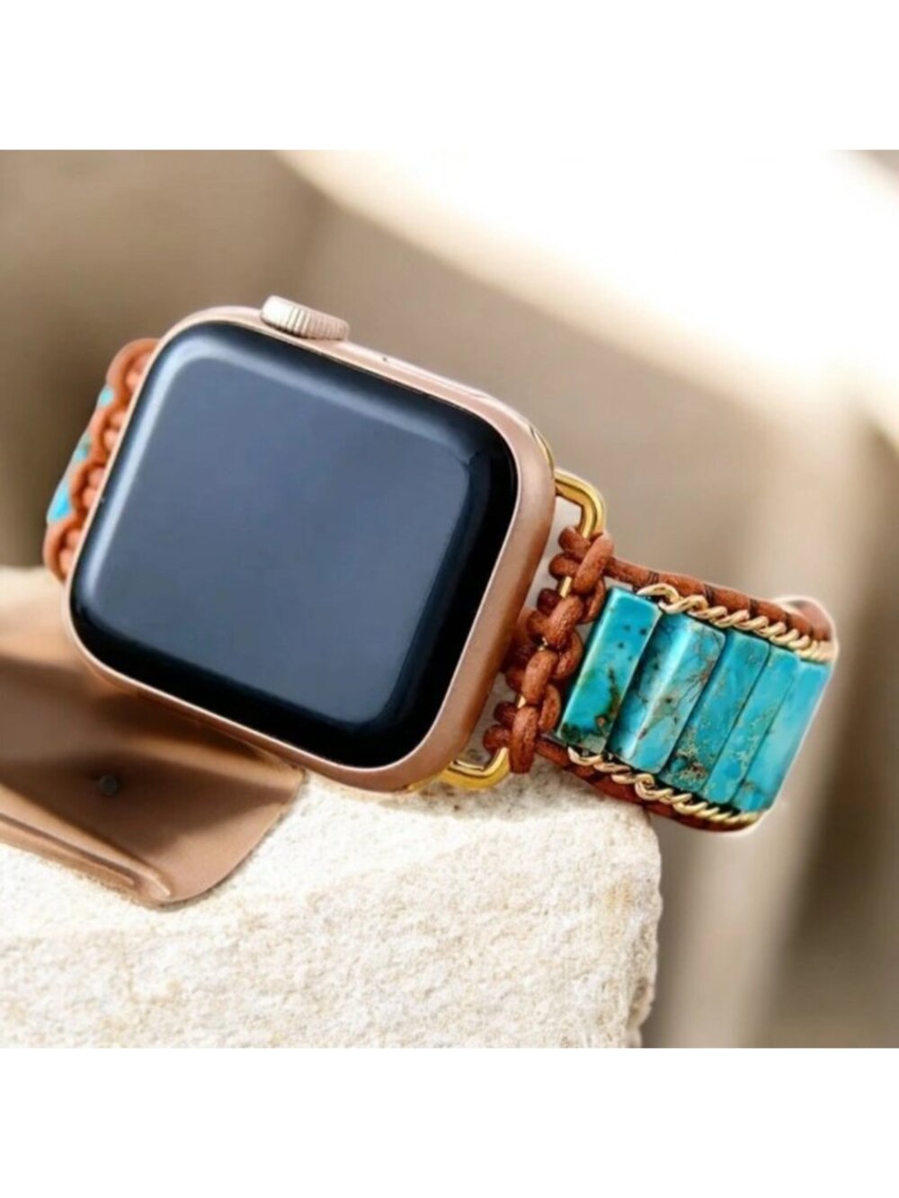 Cape Diablo Native Turquoise Protection Apple Watch Band Howlite Turquoise NWT